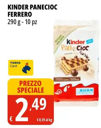 Tigros Kinder panecioc FERRERO offerta