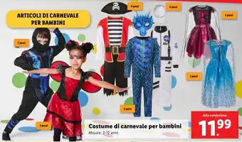 Lidl Costume di carnevale per bambini offerta