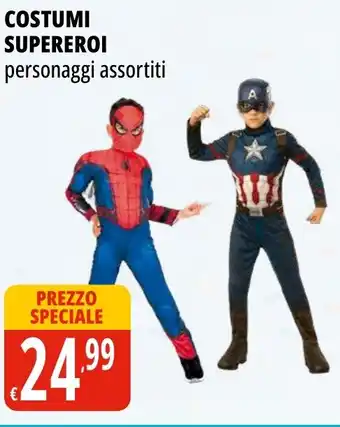 Tigros Costumi supereroi personaggi assortiti offerta