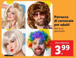 Lidl Parrucca di carnevale per adulti offerta