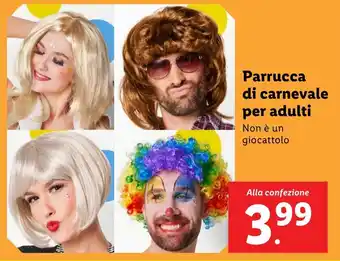 Lidl Parrucca di carnevale per adulti offerta