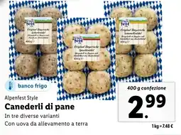 Lidl Alpenfest Style Canederli di pane offerta