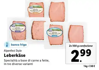 Lidl Alpenfest Style Leberkäse offerta