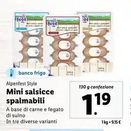 Lidl Alpenfest Style Mini salsicce spalmabili offerta