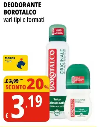 Tigros Deodorante BOROTALCO offerta