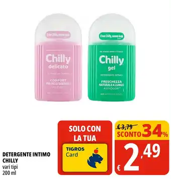 Tigros Detergente intimo CHILLY offerta