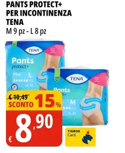 Tigros Pants protect+ per incontinenza TENA offerta