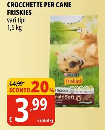 Tigros Crocchette per cane FRISKIES offerta