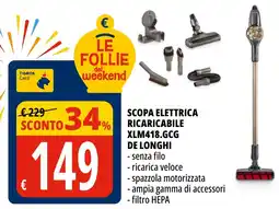 Tigros Scopa elettrica ricaricabile xlm418.gcg DE LONGHI offerta