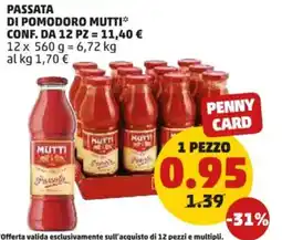 PENNY Passata di pomodoro MUTTI offerta