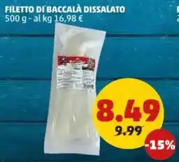 PENNY Filetto di baccalà dissalato offerta