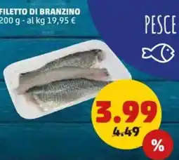 PENNY Filetto di branzino offerta