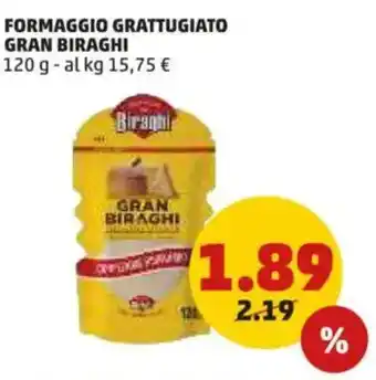 PENNY Formaggio grattugiato GRAN BIRAGHI offerta