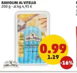 PENNY RAVIOLINI AL VITELLO FIOR DI PASTA offerta