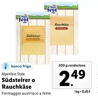 Lidl Alpenfest Style Südsteirer o Rauchkäse offerta