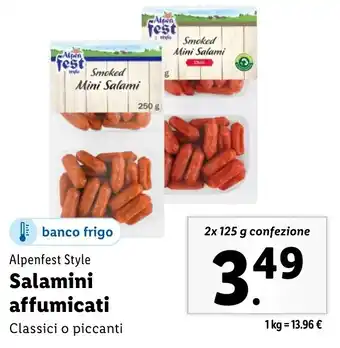 Lidl Alpenfest Style Salamini affumicati offerta