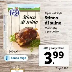 Lidl Alpenfest Style Stinco di suino offerta