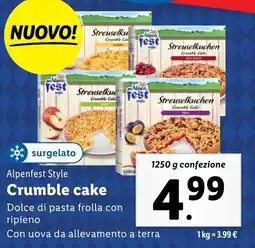 Lidl Alpenfest Style Crumble cake offerta