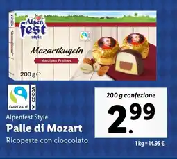 Lidl Alpenfest Style Palle di Mozart offerta