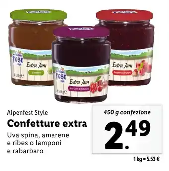 Lidl Alpenfest Style Confetture extra offerta