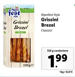 Lidl Alpenfest Style Grissini Brezel offerta