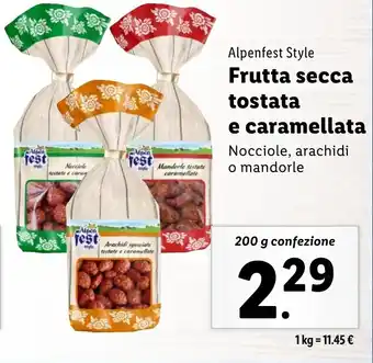 Lidl Alpenfest Style Frutta secca tostata e caramellata offerta