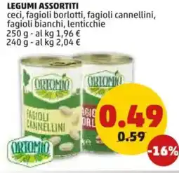 PENNY Legumi assortiti ORTOMIO offerta