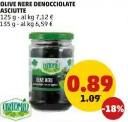 PENNY Olive nere denocciolate asciutte ORTOMIO offerta