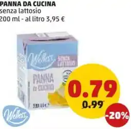 PENNY Panna da cucina senza lattosio WELLESS offerta