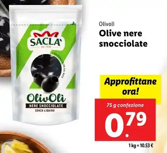 Lidl Olivolì Olive nere snocciolate offerta