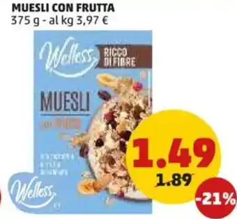 PENNY Muesli con frutta WELLESS offerta