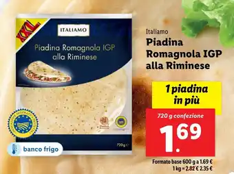 Lidl Italiamo Piadina Romagnola IGP alla Riminese offerta