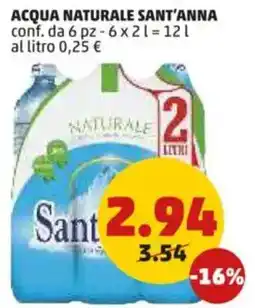 PENNY Acqua naturale SANT'ANNA offerta