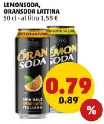 PENNY Lemonsoda, oransoda lattina offerta