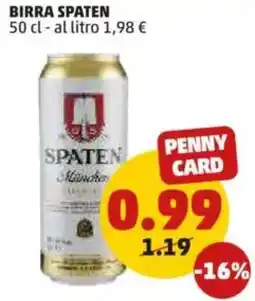 PENNY Birra SPATEN offerta