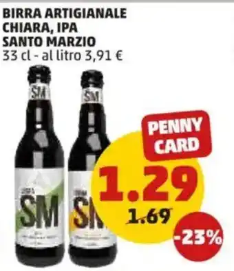 PENNY Birra artigianale chiara, ipa SANTO MARZIO offerta