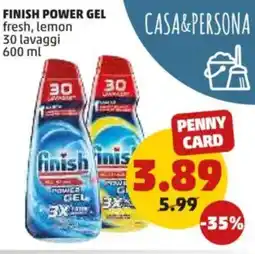 PENNY Finish power gel fresh, lemon offerta