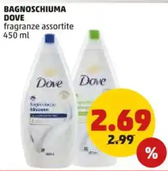 PENNY Bagnoschiuma DOVE fragranze assortite offerta