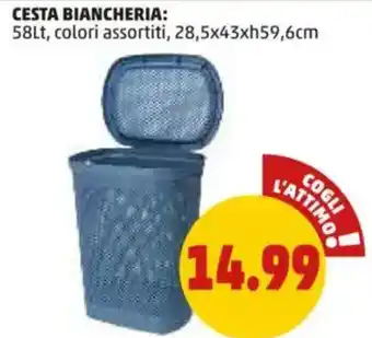 PENNY Cesta biancheria offerta