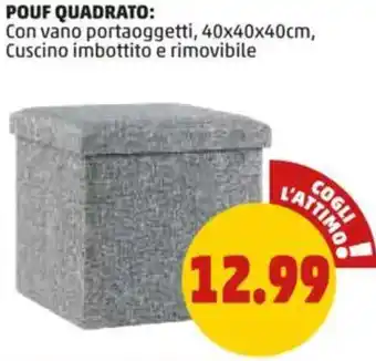 PENNY Pouf quadrato offerta