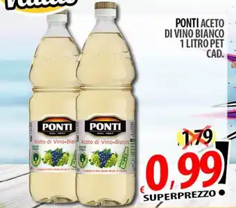 Il Genio Supermercato Ponti aceto di vino bianco offerta