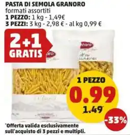 PENNY Pasta di semola GRANORO offerta