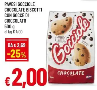 Famila Pavesi gocciole chocolate biscotti con gocce di cioccolato offerta