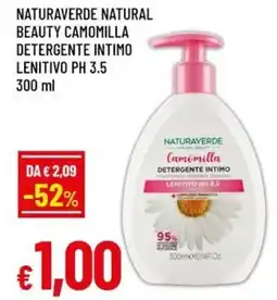 Famila NATURAVERDE Natural beauty camomilla detergente intimo lenitivo ph 3.5 offerta