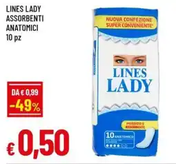 Famila LINES LADY Assorbenti anatomici offerta