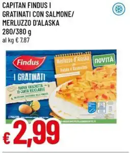 Famila CAPITAN FINDUS i gratinati con salmone/ merluzzo d'alaska offerta