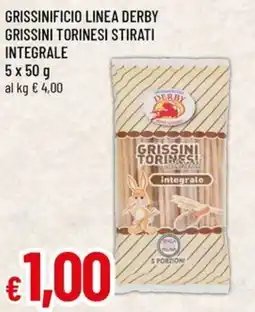Famila Grissinificio linea DERBY grissini torinesi stirati integrale offerta