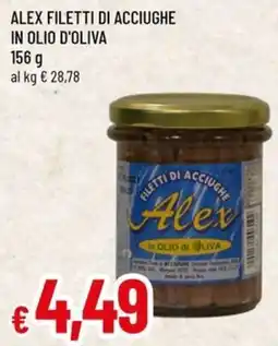 Famila ALEX Filetti di acciughe in olio d'oliva offerta