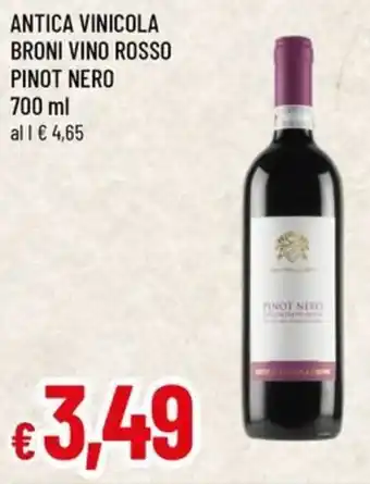 Famila Antica vinicola broni vino rosso pinot nero offerta