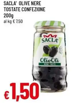 Famila SACLA' olive nere tostate confezione offerta